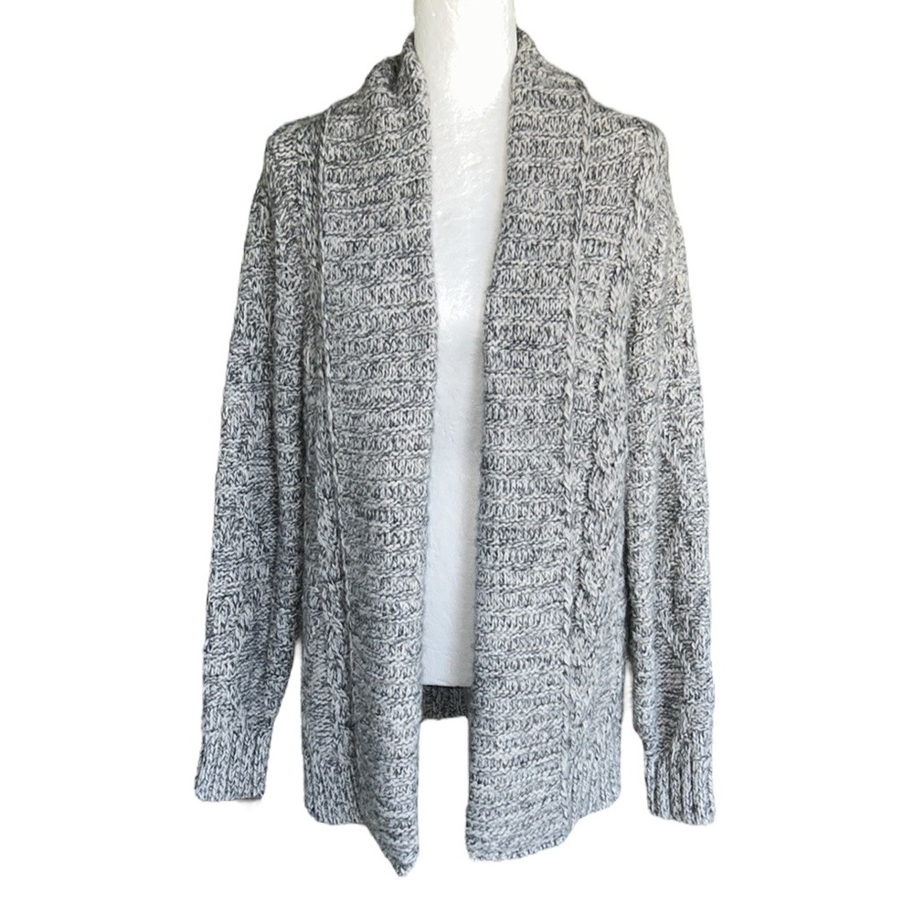 Lineamaglia Made In Italy Gray Alpaca Blend Cable Knit Long - L